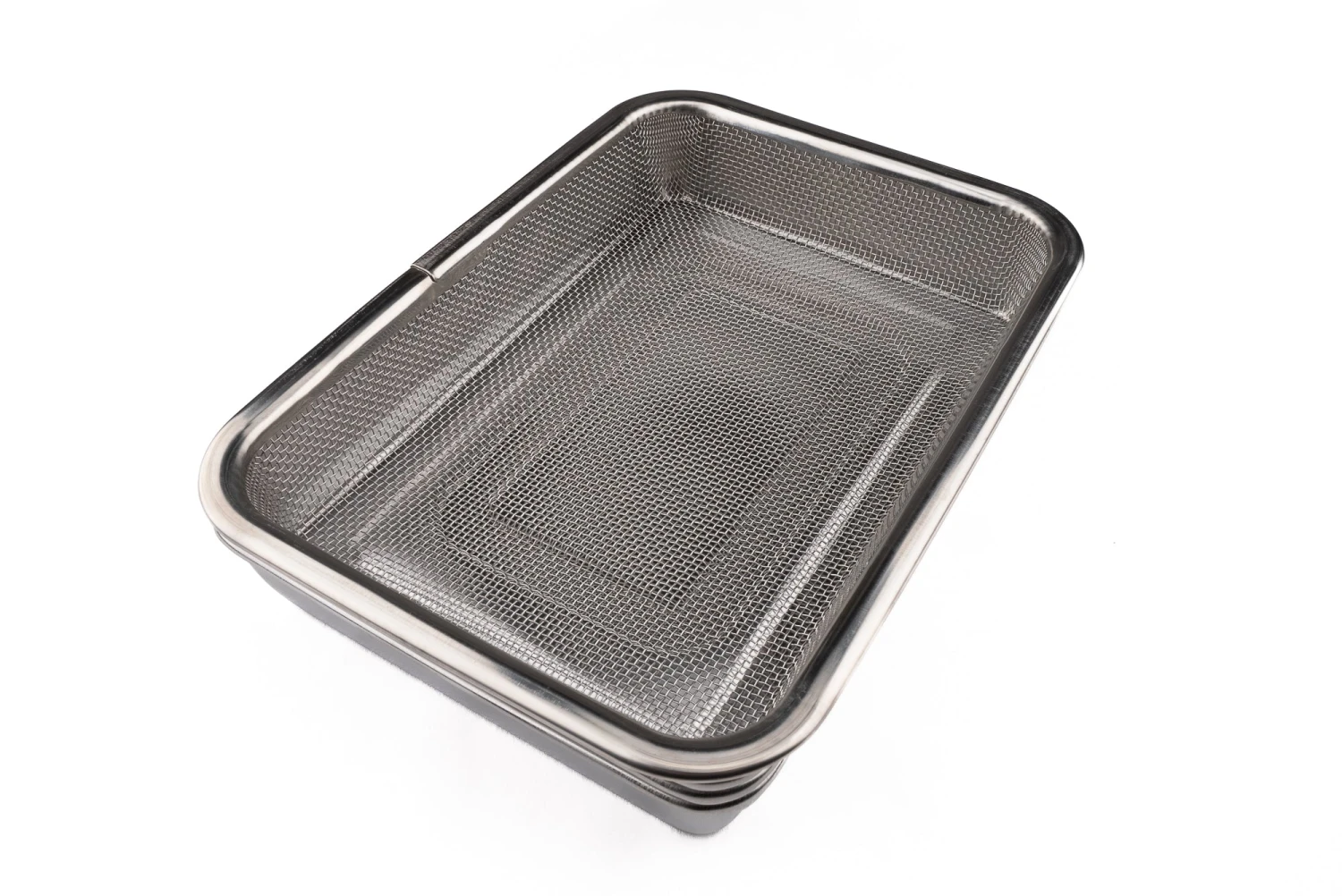 Arnest Stainless Steel Prep & Storage Pans With Strainer And Plastic Lids Set 3 Arnest Stainless Steel Prep & Storage Pans With Strainer And Plastic Lids Set
