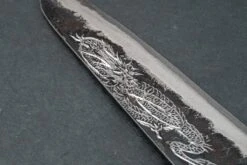 Sakai Takayuki Michiko Kubota Engraved Aogami Gyuto 240mm "Dragon" -Helle Store Michiko Kubota Engraved Gyuto 240 Dragon 4