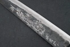 Sakai Takayuki Michiko Kubota Engraved Aogami Gyuto 240mm "Tiger" -Helle Store Michiko Kubota Engraved Gyuto 240 Tiger 3