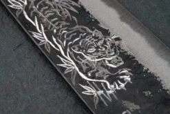 Sakai Takayuki Michiko Kubota Engraved Aogami Gyuto 240mm "Tiger" -Helle Store Michiko Kubota Engraved Gyuto 240 Tiger 5