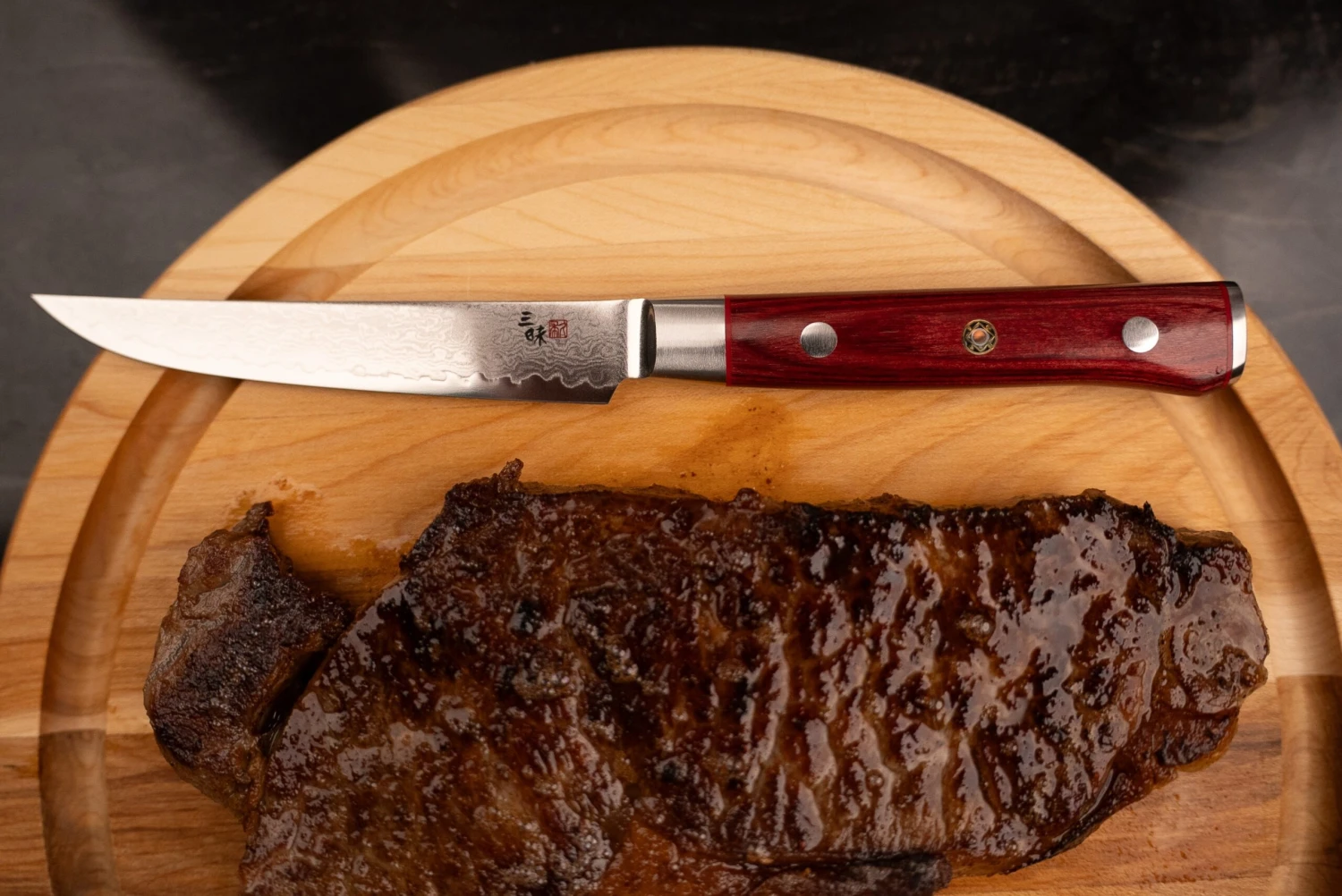 Mcusta Zanmai Classic Pro Damascus Flame 4 Piece Steak Knife Set 7 Mcusta Zanmai Classic Pro Damascus Flame 4 Piece Steak Knife Set - Image 5