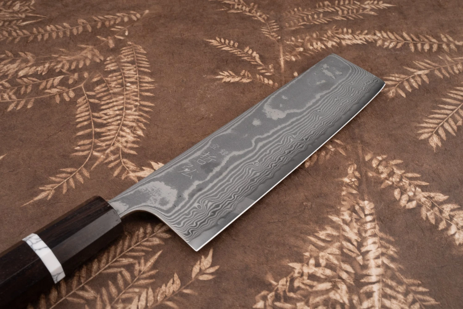 Tetsuhiro SG2 Damascus Kanko Nakiri 180mm 4 Tetsuhiro SG2 Damascus Kanko Nakiri 180mm - Image 2