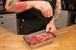 Arnest Stainless Steel Prep & Storage Pans With Strainer And Plastic Lids Set 11 Arnest Stainless Steel Prep & Storage Pans With Strainer And Plastic Lids Set -Helle Store Yoshikawa steak salt 2