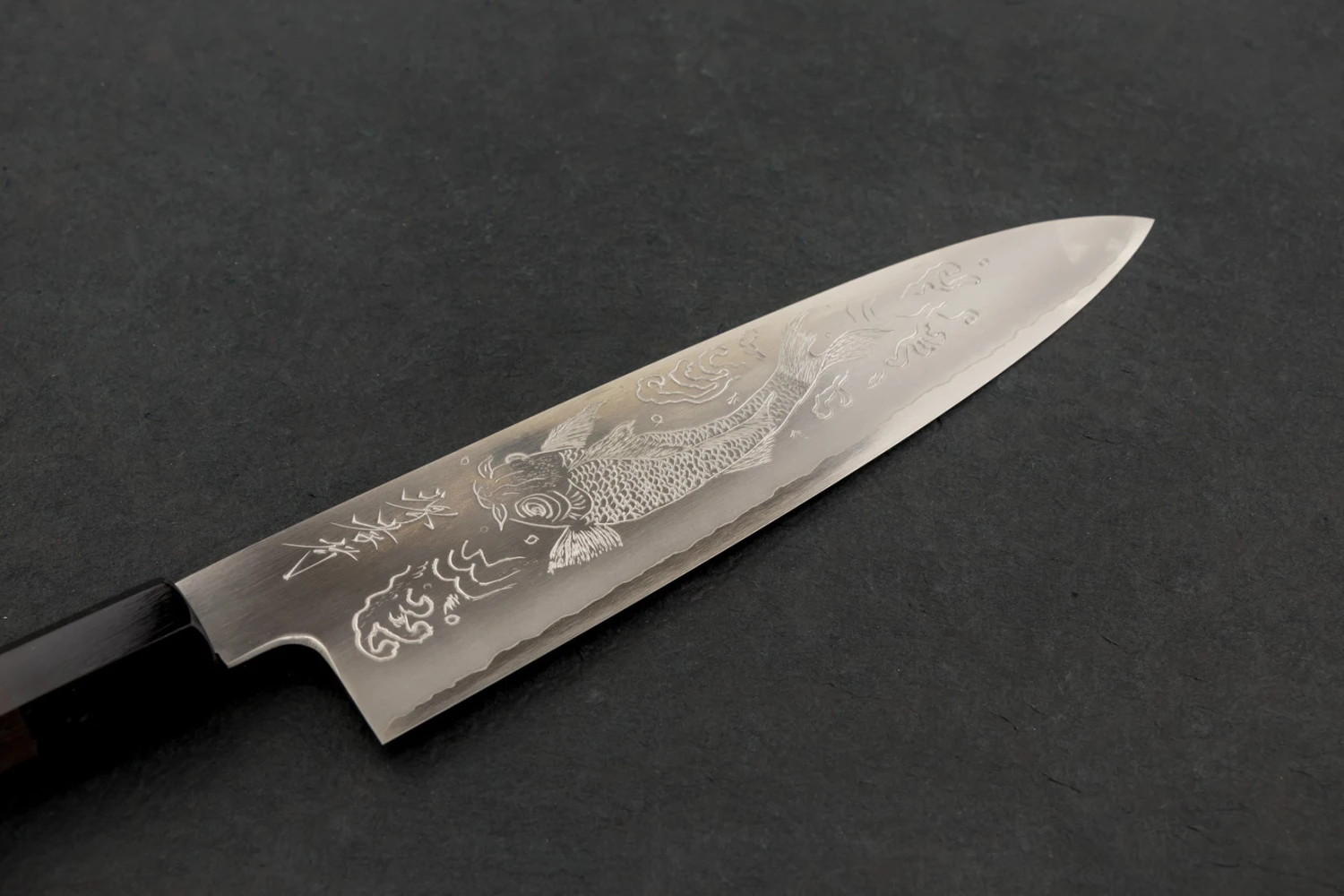 Sakai Takayuki Michiko Special Engraved Ginsan Gyuto 210mm "Koi Carp" 5 Sakai Takayuki Michiko Special Engraved Ginsan Gyuto 210mm "Koi Carp" - Image 3