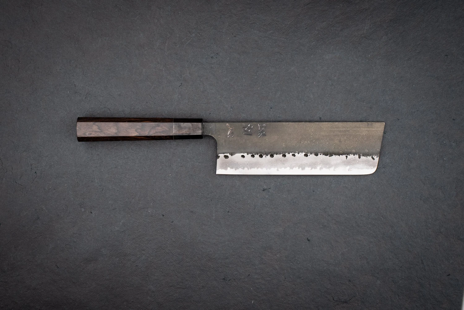 Hatsukokoro Shinkiro AS Kurouchi Damascus Nakiri 165mm 3 Hatsukokoro Shinkiro AS Kurouchi Damascus Nakiri 165mm