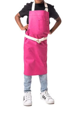 Medium Rare Baker Series Kids Apron -Helle Store kids apron pink 2 5000x abc075b8 e7da 495f 9ce2 8357bd9f3d10
