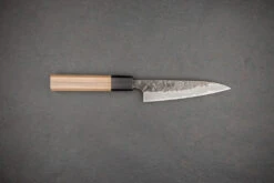 Kisuke Manaka Shirogami 2 Honwarikomi Kurouchi Tsuchime Petty 120mm