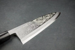 Sakai Takayuki Michiko Kubota Engraved Deba 240mm "Koi Carp" -Helle Store koi deba 3