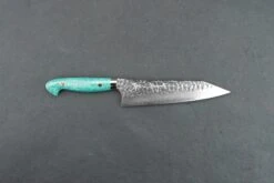 Yu Kurosaki SG2 Senko Western Kiritsuke Gyuto 180mm 8 Yu Kurosaki SG2 Senko Western Kiritsuke Gyuto 180mm -Helle Store kurosaki western senko sg2 green turquoise gyuto 180