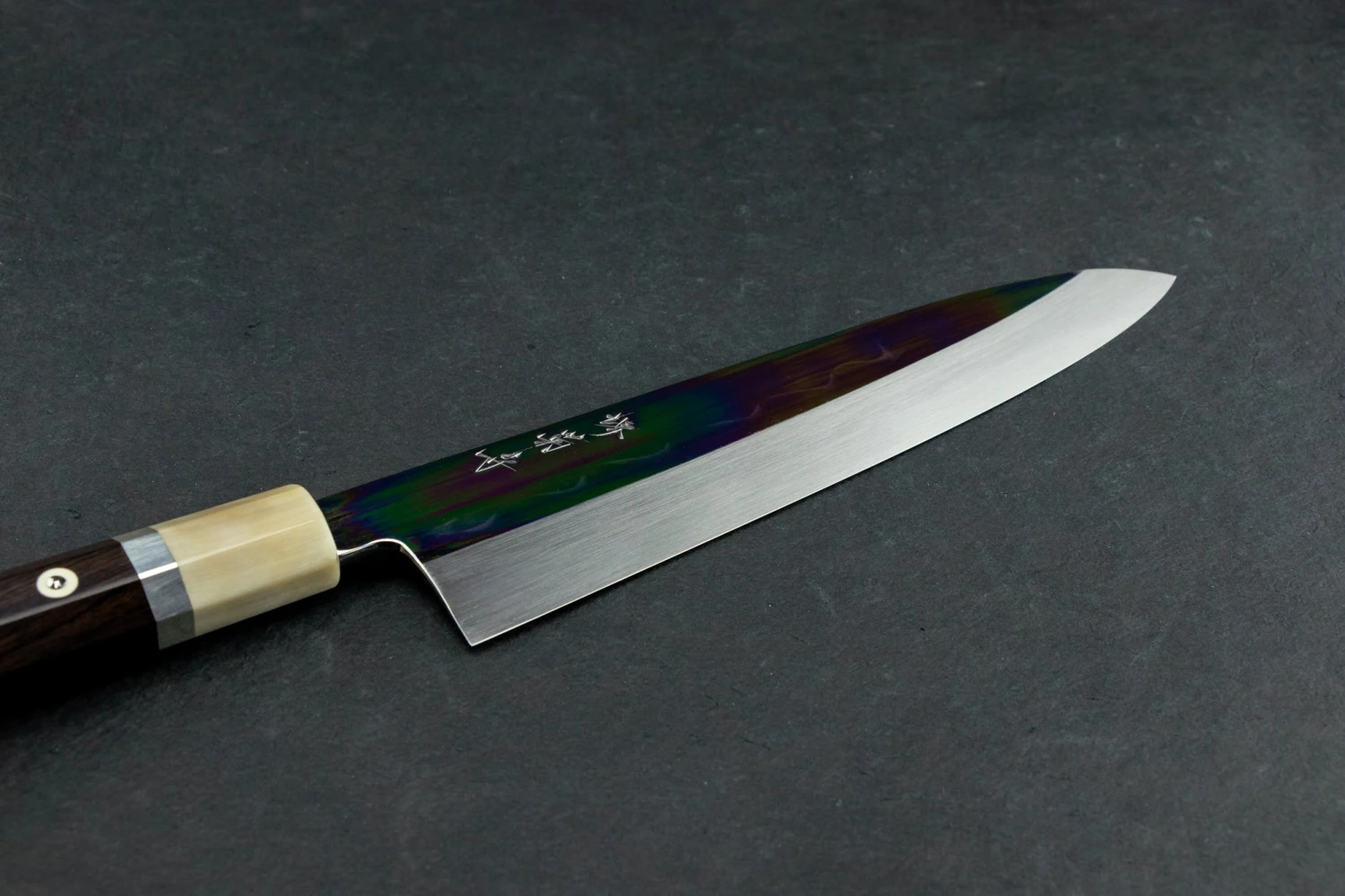 Sakai Kikumori Shiroichi Kyomen Sakachoji Honyaki Gyuto 240mm 5 Sakai Kikumori Shiroichi Kyomen Sakachoji Honyaki Gyuto 240mm - Image 3