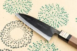 Moritaka AS Kurouchi Santoku 130mm -Helle Store moritaka aogami super kurouchi petty 2 2