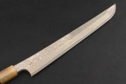 Nigara Ginsan Kurozome Damascus Sakimaru Yanagiba 300mm -Helle Store nigara kurozome damascus sakimaru yanagiba 300 4