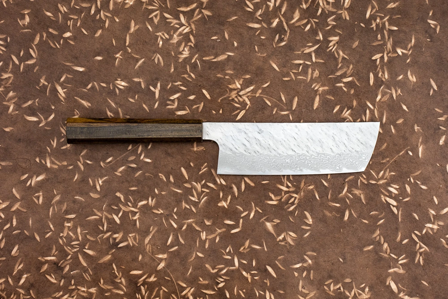 Nigara VG10 Tsuchime Damascus Sakimaru Nakiri 165mm 3 Nigara VG10 Tsuchime Damascus Sakimaru Nakiri 165mm