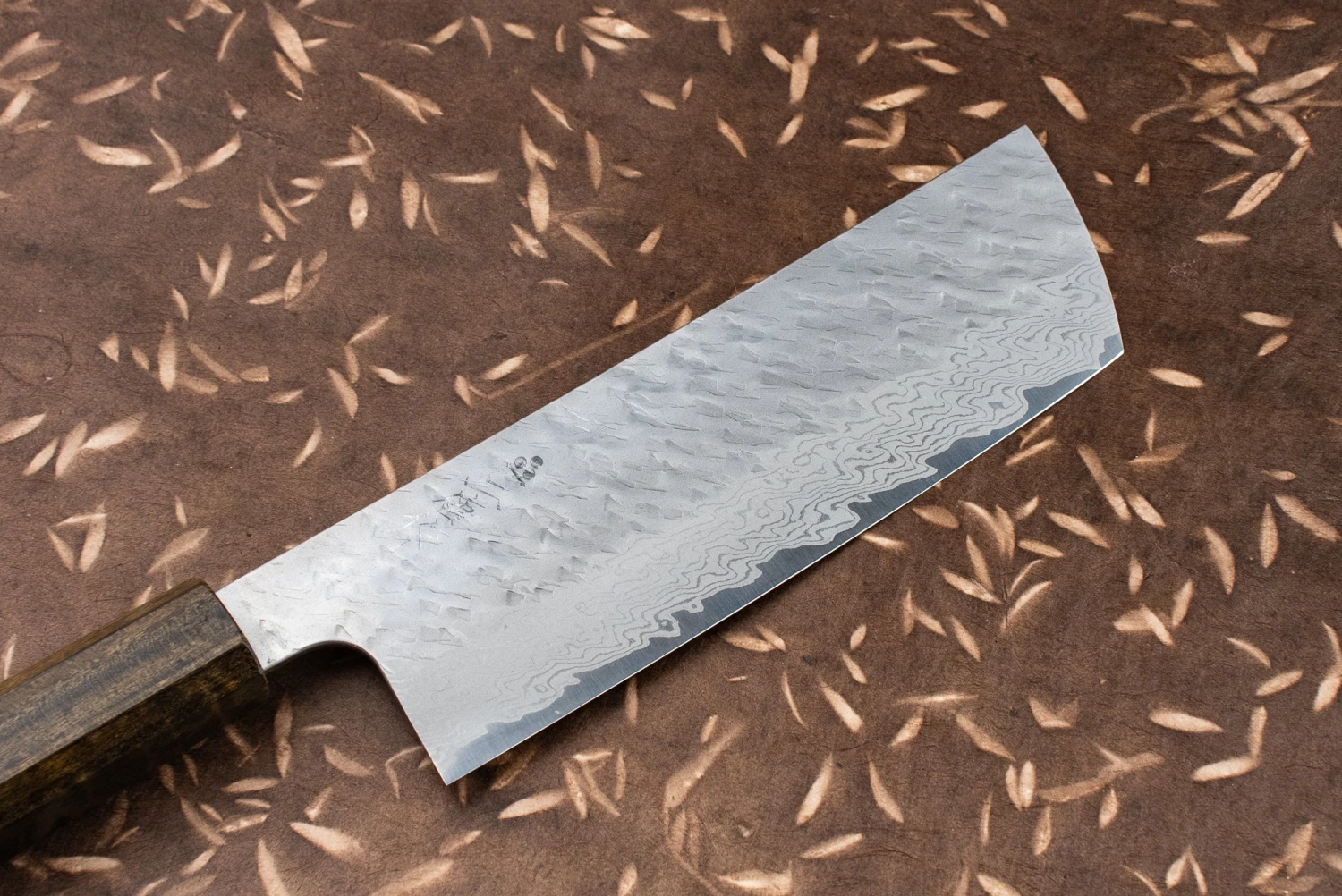 Nigara VG10 Tsuchime Damascus Sakimaru Nakiri 165mm 4 Nigara VG10 Tsuchime Damascus Sakimaru Nakiri 165mm - Image 2