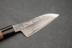 Tsukasa Hinoura VS2 Colour Damascus Petty 100mm 9 Tsukasa Hinoura VS2 Colour Damascus Petty 100mm -Helle Store rainbow damascus petty 3