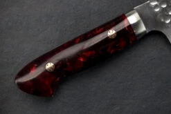 Yoshimi Kato SG2 Tsuchime Western Gyuto 210mm 7 Yoshimi Kato SG2 Tsuchime Western Gyuto 210mm -Helle Store red acrylic handle