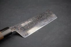 Tsukasa Hinoura VS2 Colour Damascus Nakiri 165mm 9 Tsukasa Hinoura VS2 Colour Damascus Nakiri 165mm -Helle Store saji rainbow nakiri 3