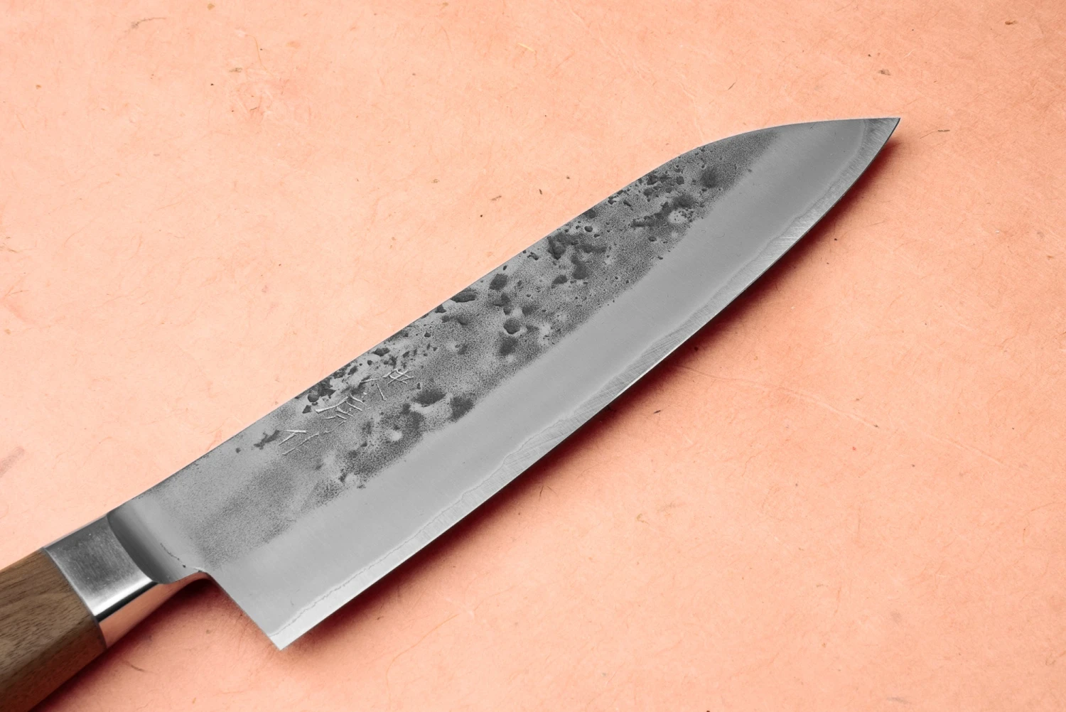 Tadafusa Nashiji Western Walnut Santoku 170mm 4 Tadafusa Nashiji Western Walnut Santoku 170mm - Image 2