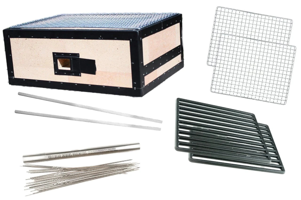 Kaginushi Konro Medium BBQ Grill - BQ-12 + Upgrade Kit 3 Kaginushi Konro Medium BBQ Grill - BQ-12 + Upgrade Kit