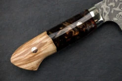 Yoshimi Kato SG2 Damascus Black Western Santoku 180mm