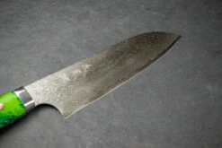 Yoshimi Kato SG2 Damascus Migaki Western Santoku 165mm -Helle Store yoshimi sg2 santoku 3